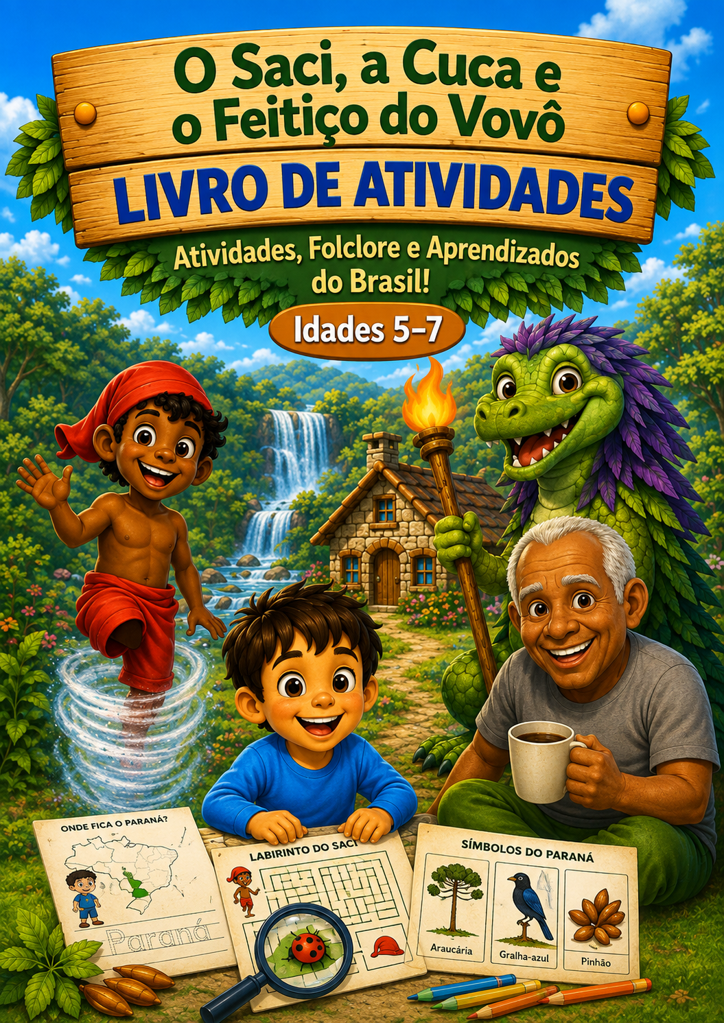 Livro de Atividades — O Saci, a Cuca e o Feitiço do Vovô